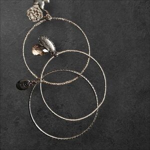 LANE BRYANT Sz XL | Stackable Charm & Beads Bracelet | Set Of 3